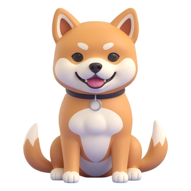 shiba inu, showing muscles sticker
