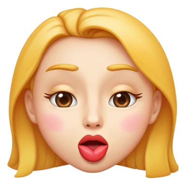Face blowing a kiss emoji without the heart sticker