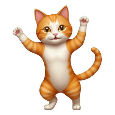 Chat roux qui dance sticker