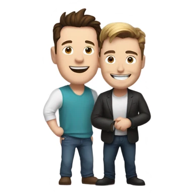 Elon musk with Mr beast sticker