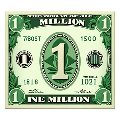 Make a dollar saying $1 million sticker