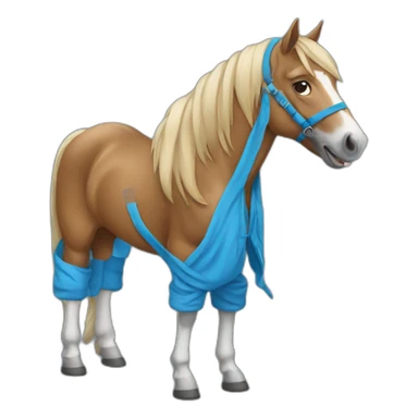 horse wearing blue hoodie sticker