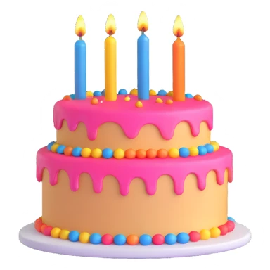birthday cake with candles sticker