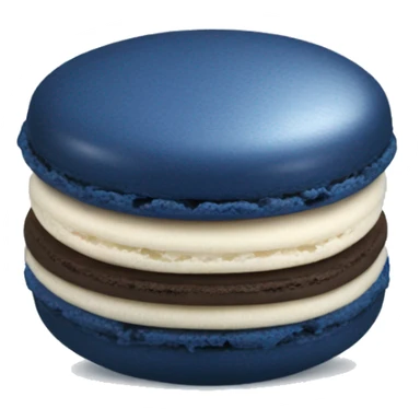 Realistic navy blue macaroon sticker