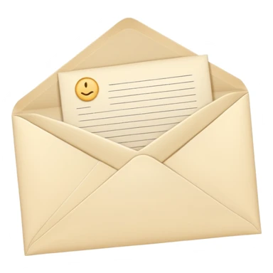 letter in an envelope sticker