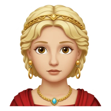 Ancient Roman woman with earrings and blonde hair sticker