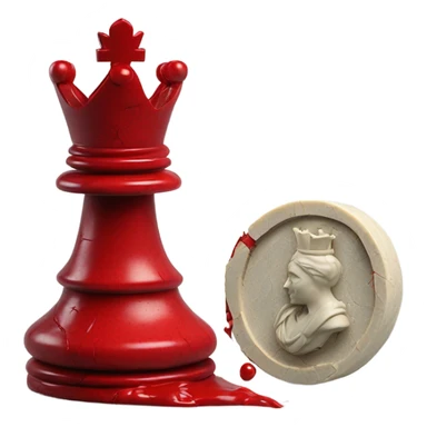 broken queen broken wax broken seal red crack broken circle broken sticker