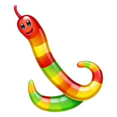a gummy worm sticker