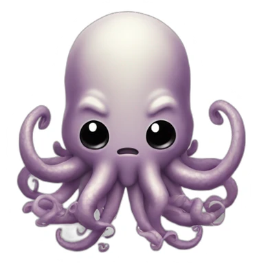  a cute kraken with a cute angry facea cute kraken with the naruto logo on the front sticker