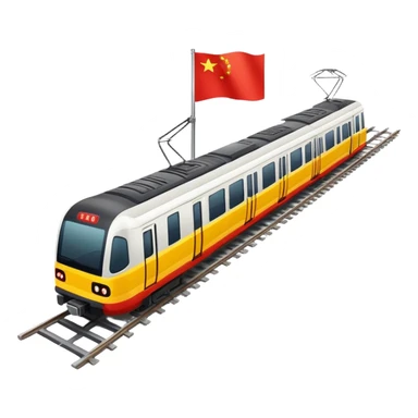 metro train China flag sticker