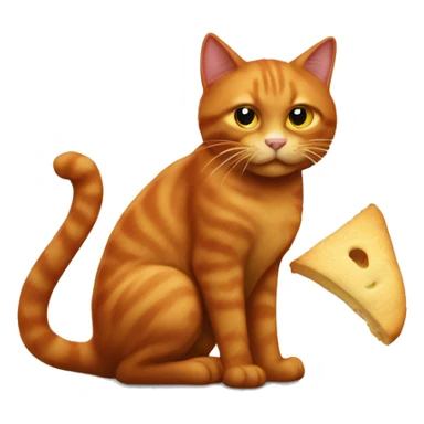 The red cat eats sticker