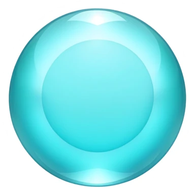 Round cut smithsonite gemstone with aqua blue color and holographic color play sticker