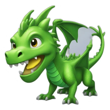 A green dragon who play video games sticker