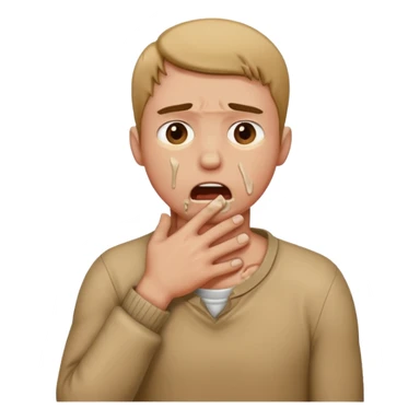 A man choking himself sticker