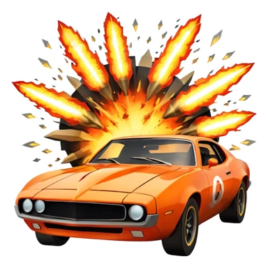 Photorealistic Icon for Action Movies: Dynamic collage of iconic action movie scenes featuring explosions, fast cars, combat, and weapons. Include silhouettes of famous action heroes, dramatic lighting, and a sense of high-octane energy. Transparent background. sticker