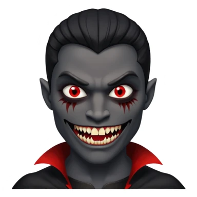 half man half vamp mirrored black sticker