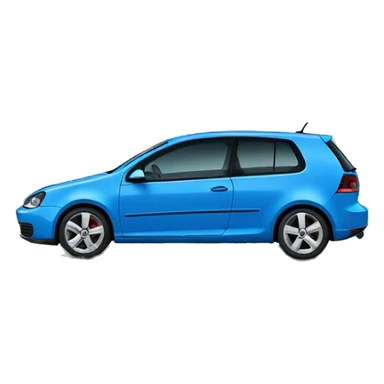 A blue Volkswagen golf mk5 sticker