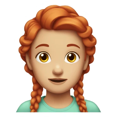 Red head girl rolling her eyes sticker