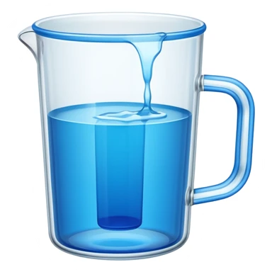 A large clear glass mug with a bright blue liquid inside. Mug had no curve to it, up and down with ridges. Similar to a beer mug. For a drink called a trashcan. Not a pitcher with a spout. Make the mug thicker and white/clear, not blue sticker