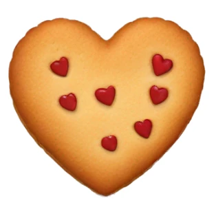Un corazón con lazo hecho de galletas sticker