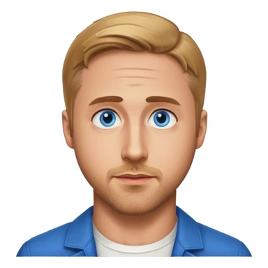 Ryan Gosling with blue eyes sticker