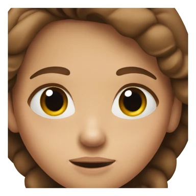 girl with brown hair with one eye twitching  sticker