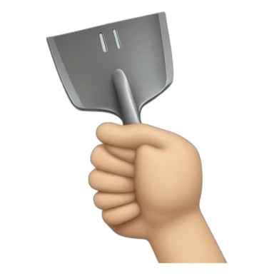hand saying no to a shovel sticker