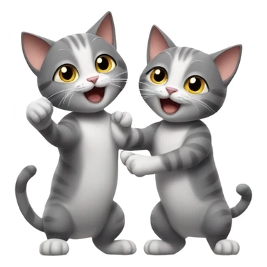 Cat slapping cat sticker