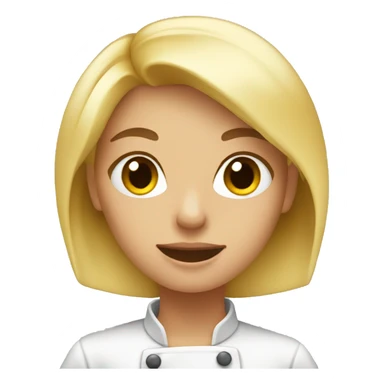 Girl cooking with blonde hair sticker