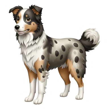 Merle Border Collie dog full body sticker