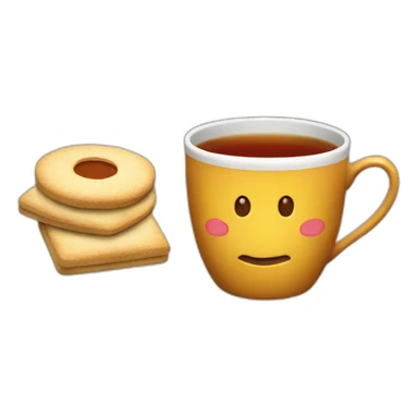 Tea and biscuits sticker