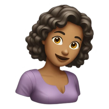 femme très heureuse sticker