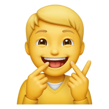 emoji biting finger sticker