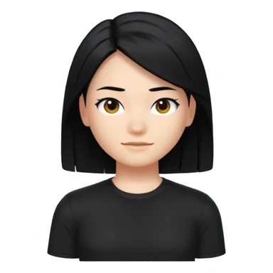 A roblox Avatar whit sleek hair and black shirt  sticker