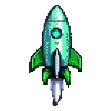Green check mark with a rocket ship next to it, signifying a successful deployment sticker