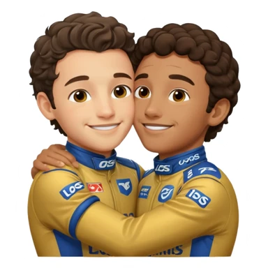 Lando Norris and Oscar piastri kissing sticker