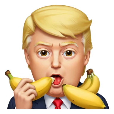 Trump eating banana  sticker