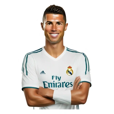Real Madrid logo with ronaldo  sticker