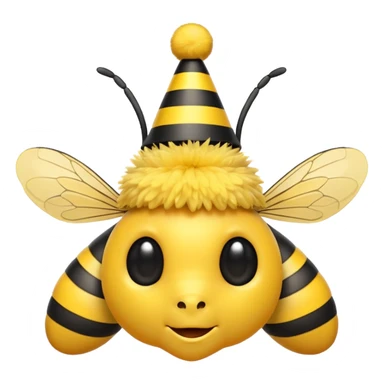 party hatted bee sticker