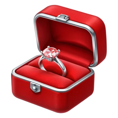 diamond ring in a red box sticker