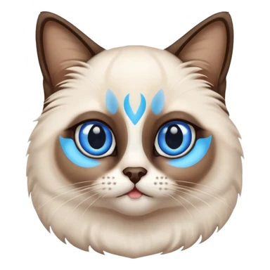 cute siamese cat blue eyes sticker