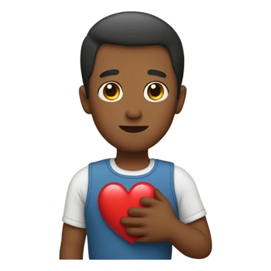 Father holds his heart in his arm sticker