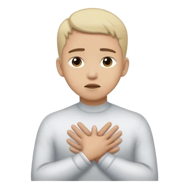 A person stands still, hand on their chest, hesitating between a floating “ “No.” Their face shows discomfort, but they don’t rush to choose. Nearby, someone looks disappointed but calm. The scene captures **pausing, tolerating discomfort, and making space for others' feelings.**  sticker