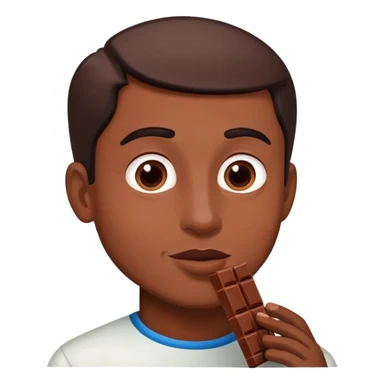 A man eating ￼ Dubai chocolate sticker