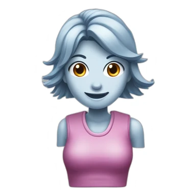 Fille avec un carré court des tâches de rousseur et un appareil dentaire  sticker