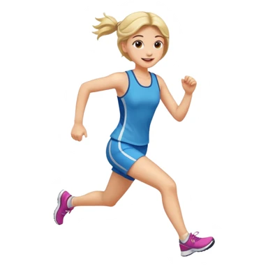 run behind girl sticker
