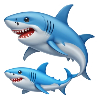 Tiburón con zapatos azules  sticker