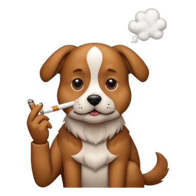 perro fumando sticker