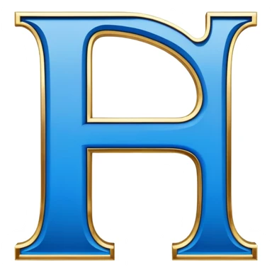 Bold Black-Blue-White-Gold Font Letter “I” sticker