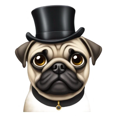 pug with a monocle sticker